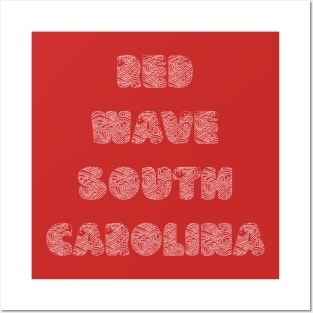 Red Wave South Carolina Posters and Art